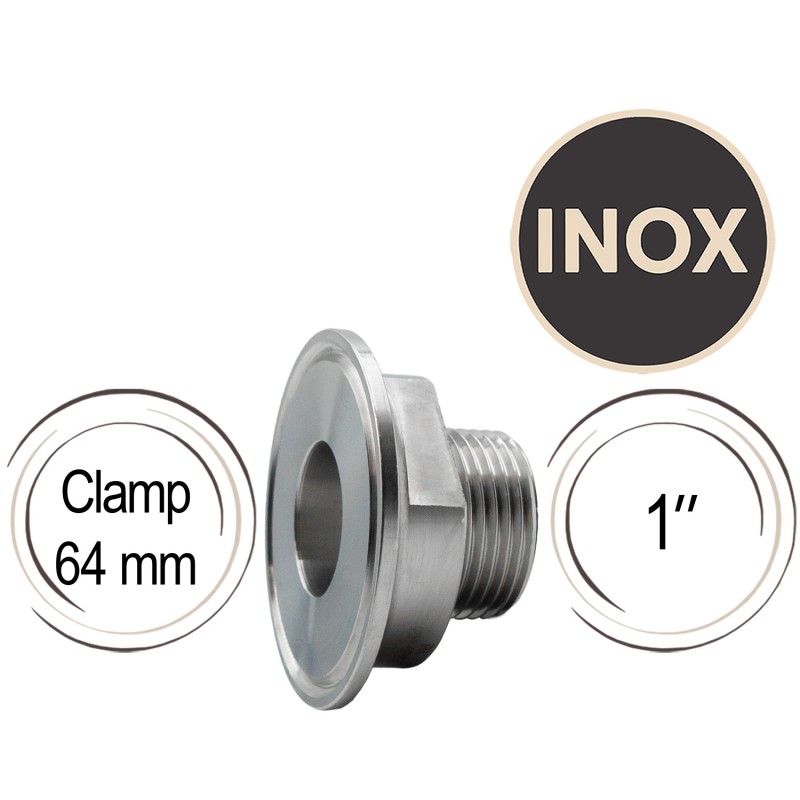 Adaptateur inox clamp vers 3/4