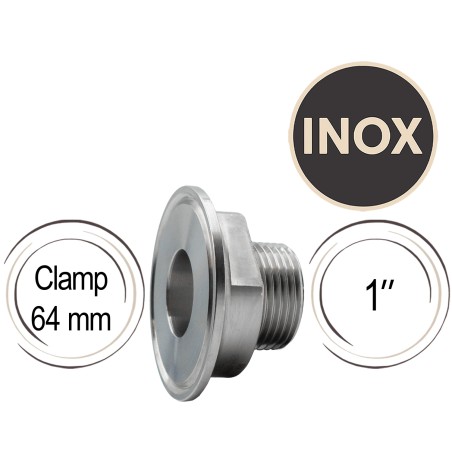 Adaptateur inox clamp vers 3/4