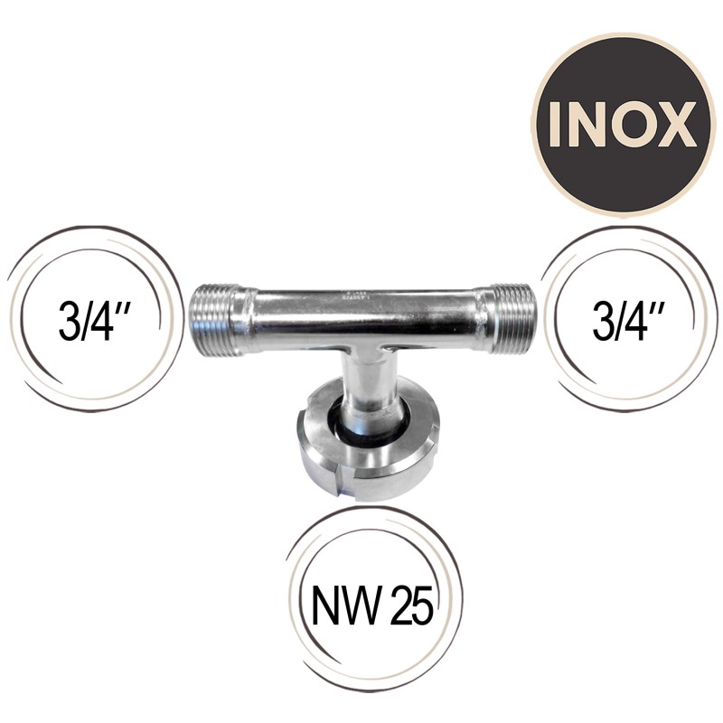 Té inox pour cuve pression