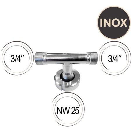 Té inox pour cuve pression