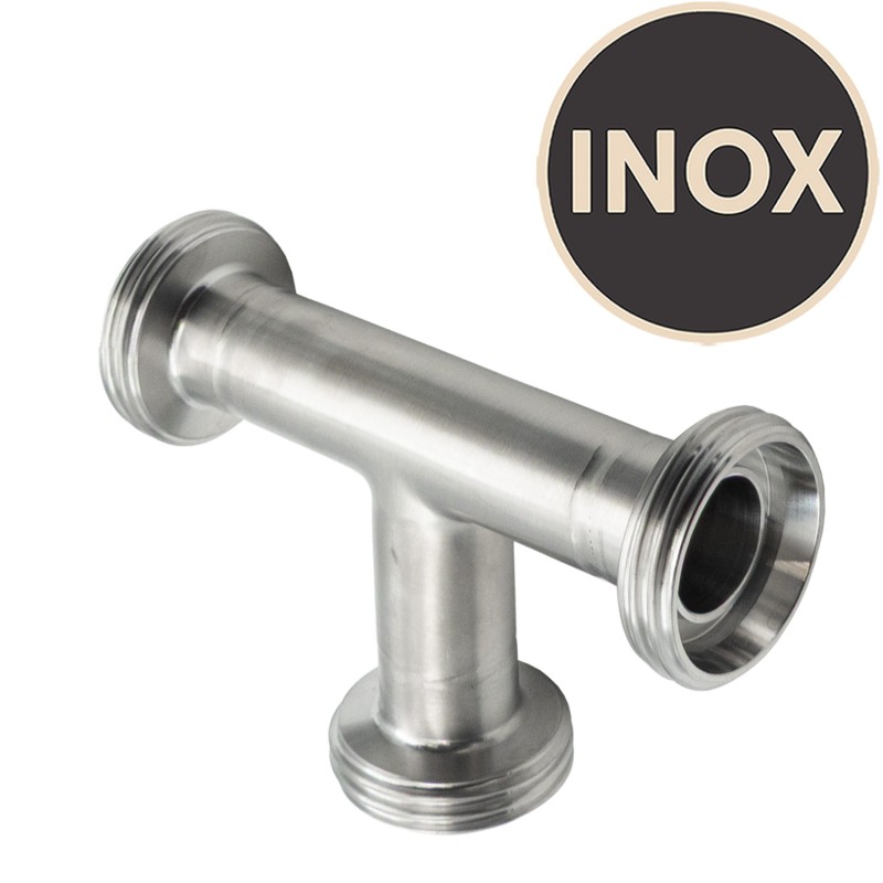 Té inox din 25