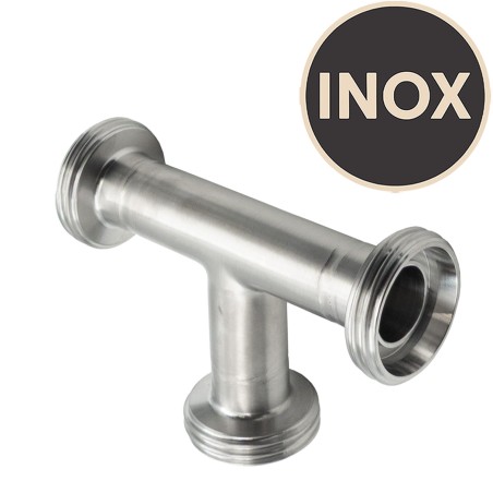 Té inox din 25