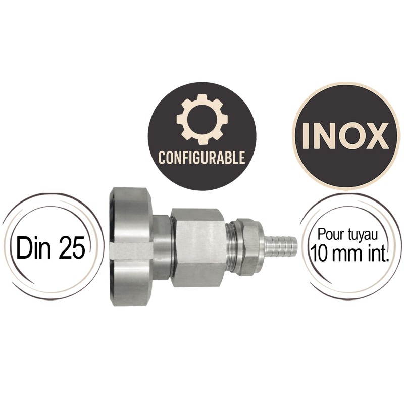 Adaptateur Inox sortie cuve