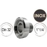 Adaptateur Inox Din 32 vers 1"1/4