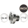 adaptateur inox avec écrou