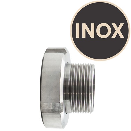 adaptateur inox avec écrou