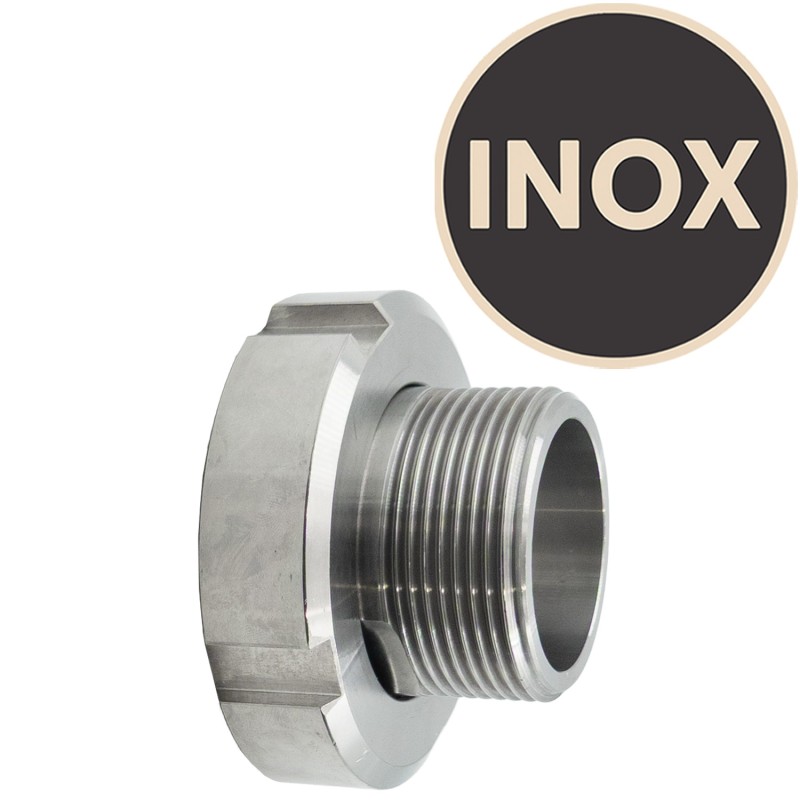 adaptateur inox avec écrou