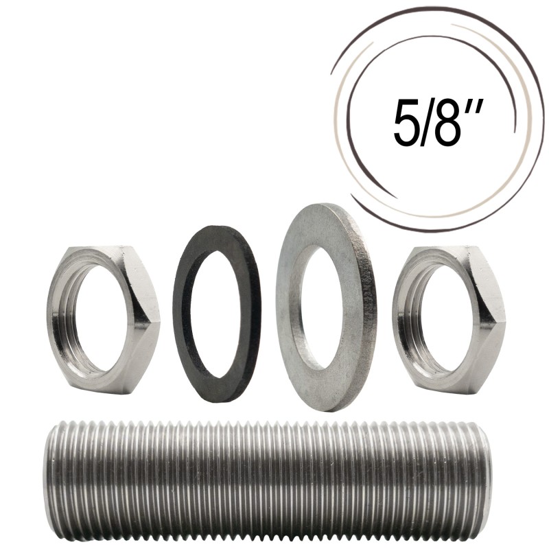 tige filetée avec rondelles et écrous