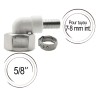 Raccord coudé étroit cannelé 10 mm