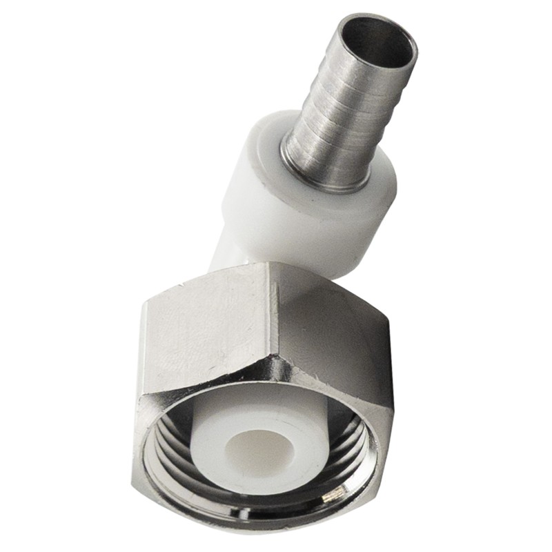 Raccord coudé étroit cannelé 10 mm