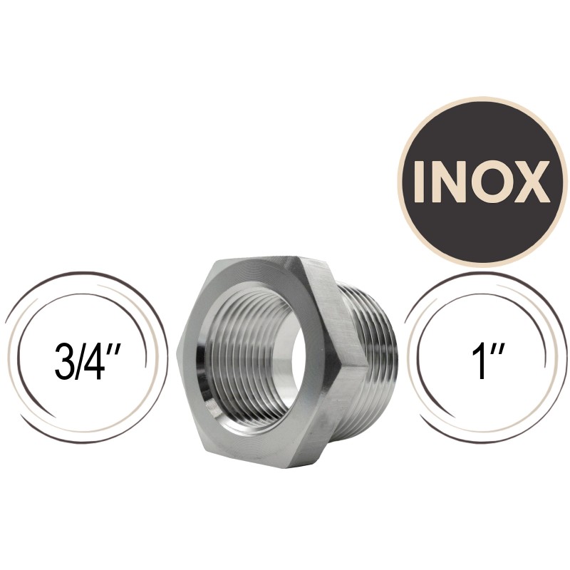 Adaptateur Inox 3/4" vers 1"