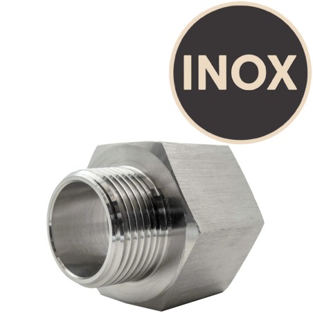 Double raccord Inox filetage mâle 1"