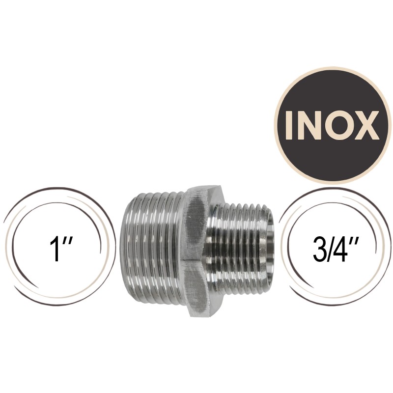 Raccord Inox 1" vers 3/4"