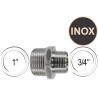 Raccord Inox 1" vers 3/4"