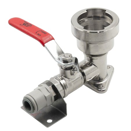 Tête de rinçage avec vanne