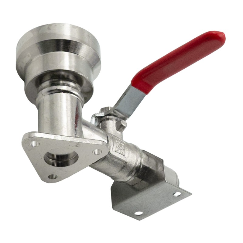 Tête de rinçage avec vanne