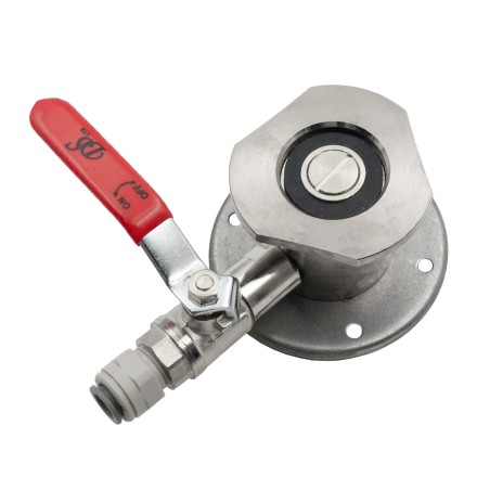 Tête de rinçage avec vanne