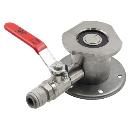 Tête de rinçage avec vanne