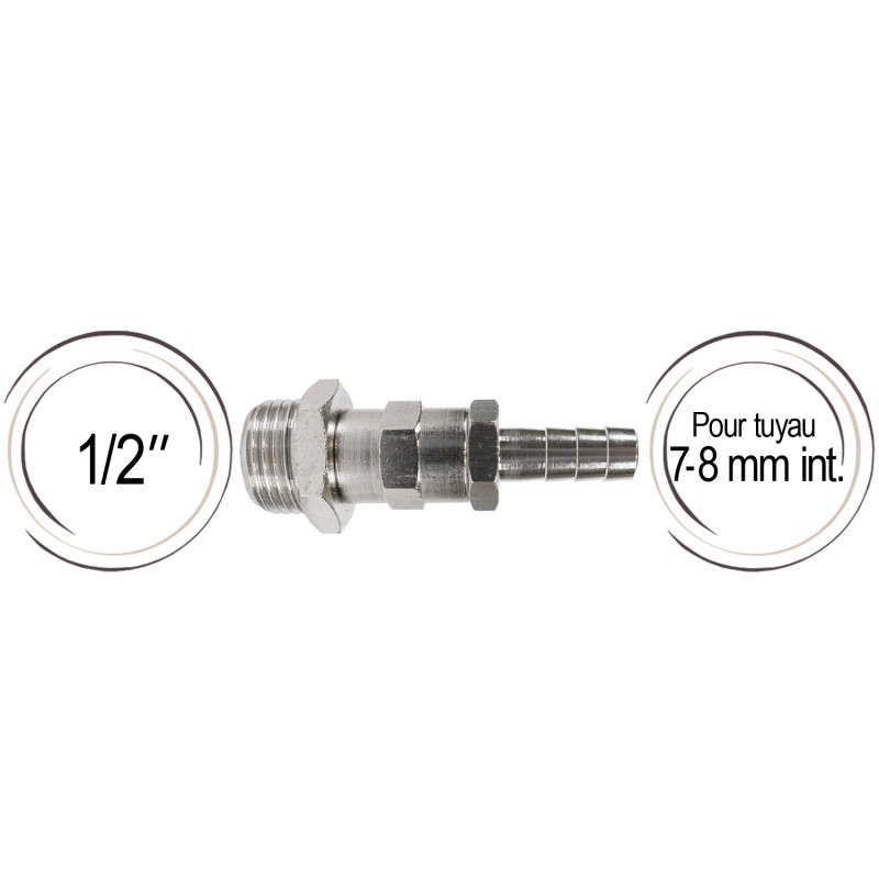 embout cannelé avec filetage