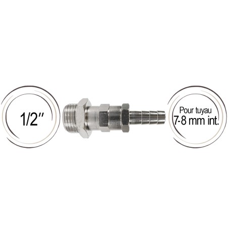 embout cannelé avec filetage