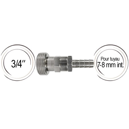 embout cannelé avec adaptateur