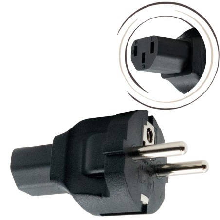 Adaptateur prise IEC vers europe