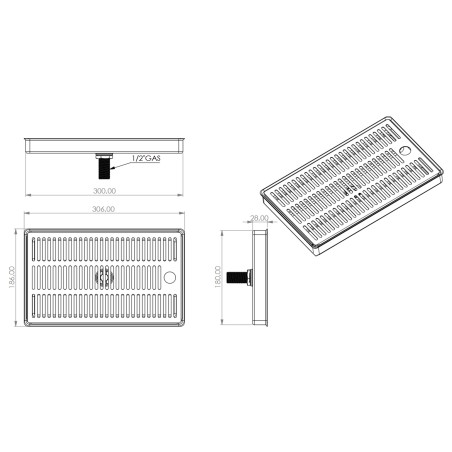 Égouttoir à poser Inox