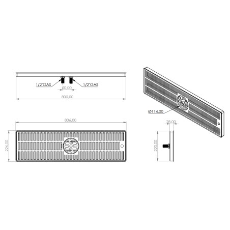 Égouttoir à poser avec rince-verre