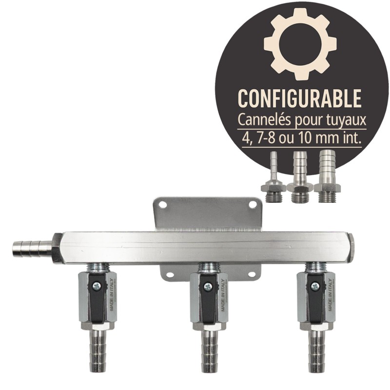 Distributeur CO2 3 vannes