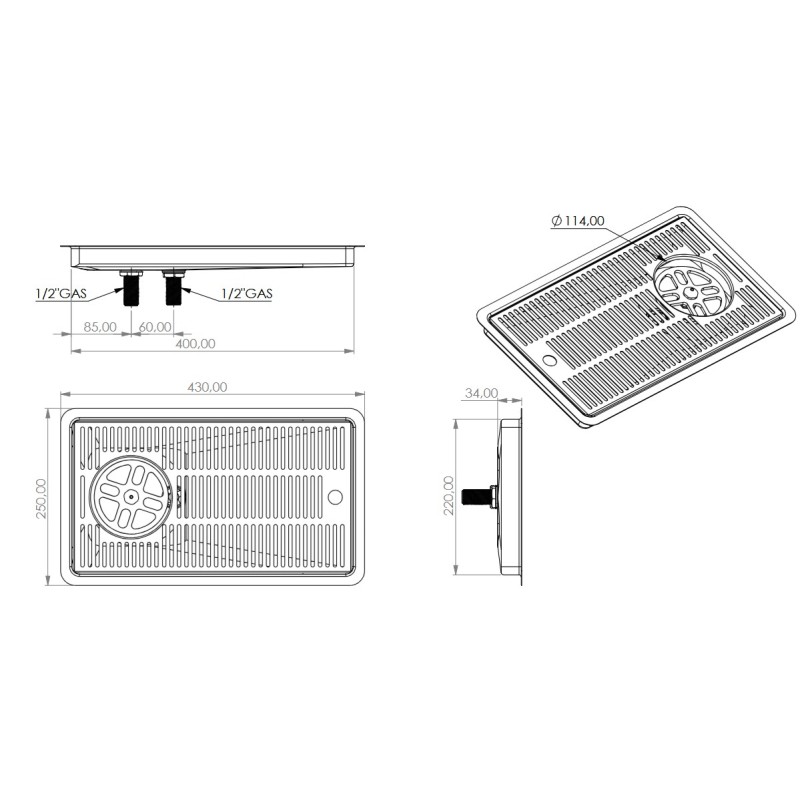 Égouttoir à encastrable