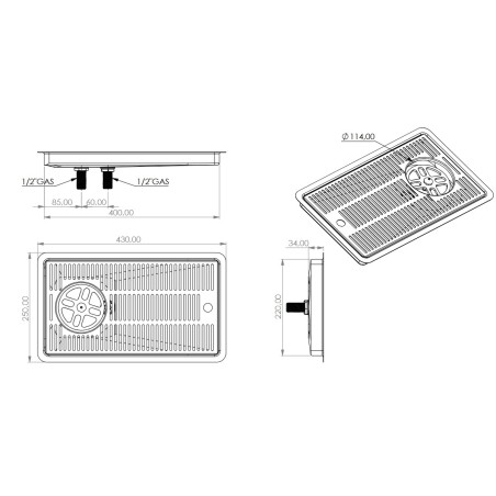 Égouttoir à encastrable