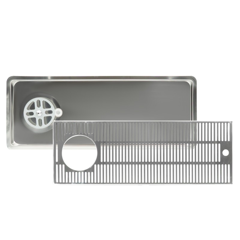 Égouttoir avec rince-verre et évacuation