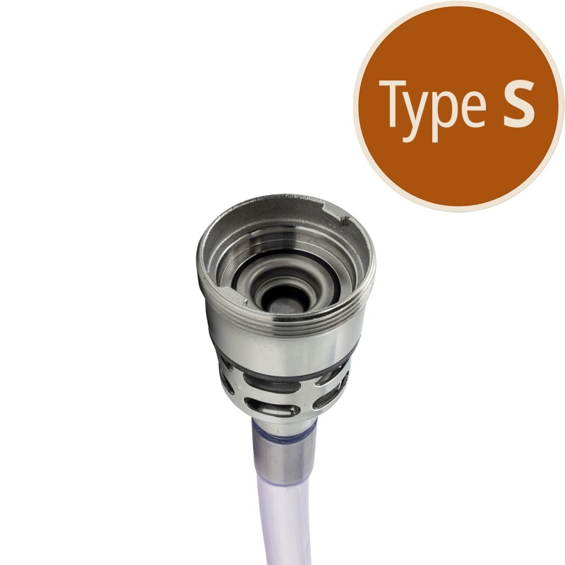 plongeur tête inox tube PVC