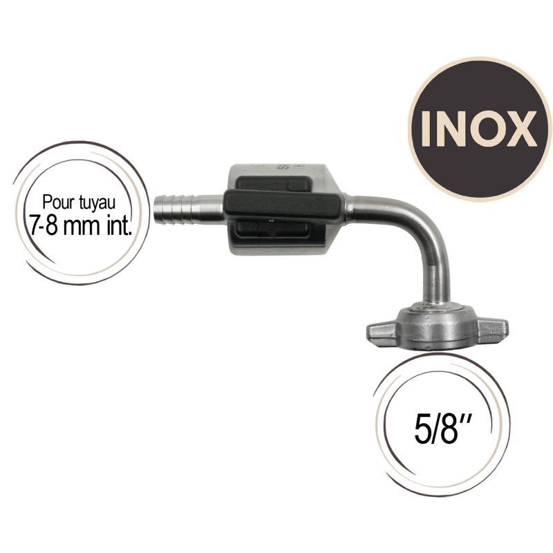 Vanne coudé Inox