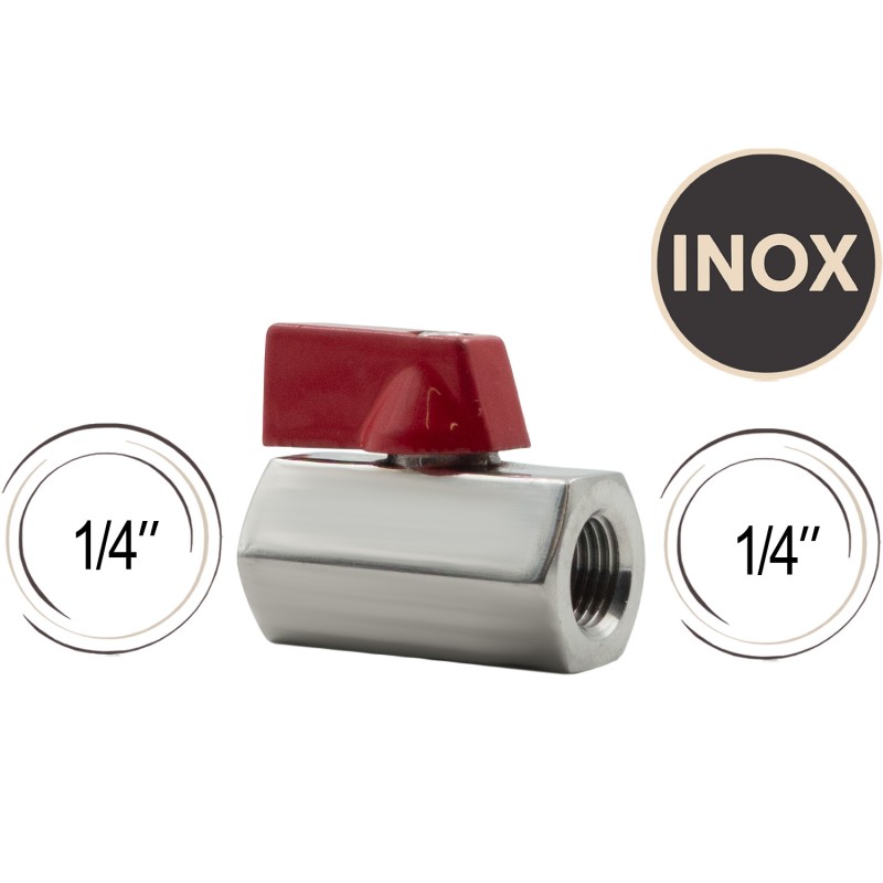 Vanne Inox 1/4" filetage femelle