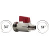 Vanne à boule 1/4" vers 3/4"