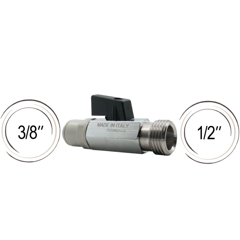 Vanne raccords 3/8" et 1/2"