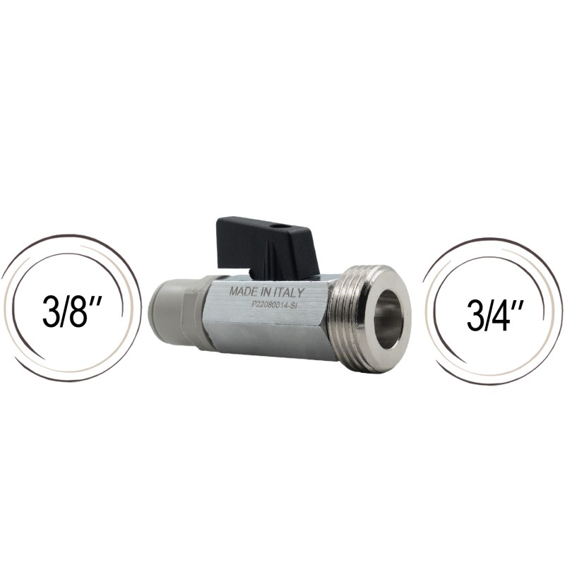 Vanne raccord 3/4" et 3/8"