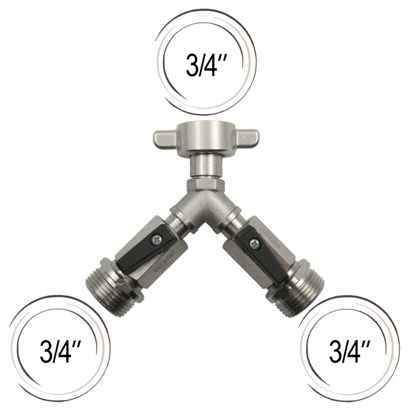 Adaptateur Y avec vannes