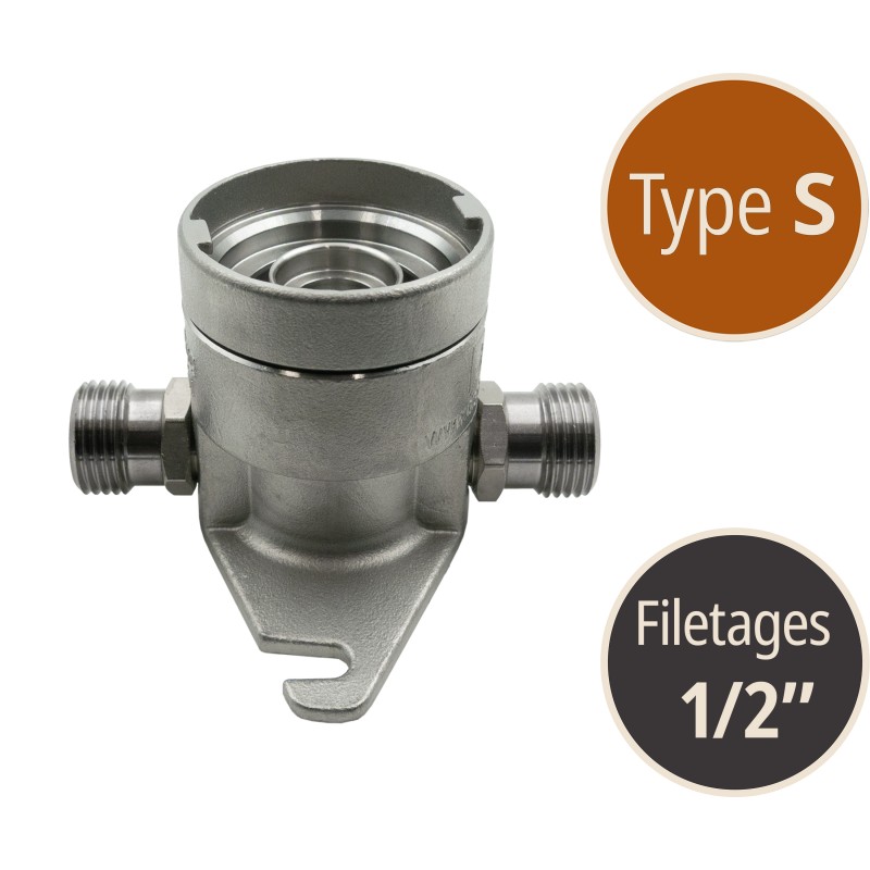Tête/socle de rinçage type S