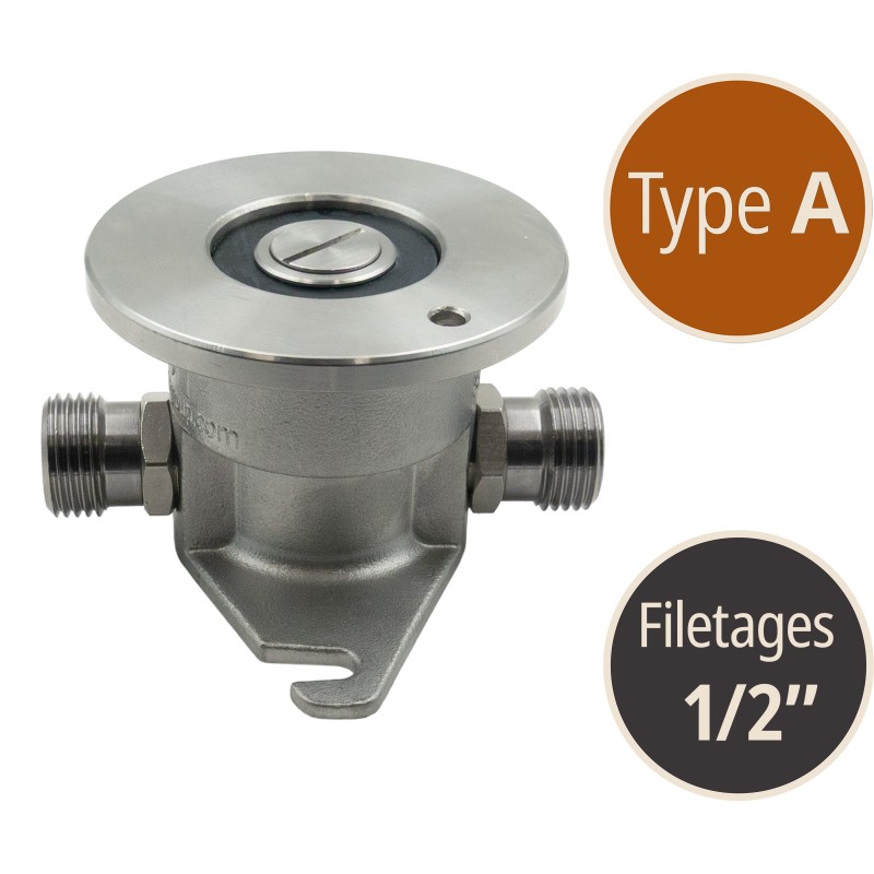 Tête/socle de rinçage type A