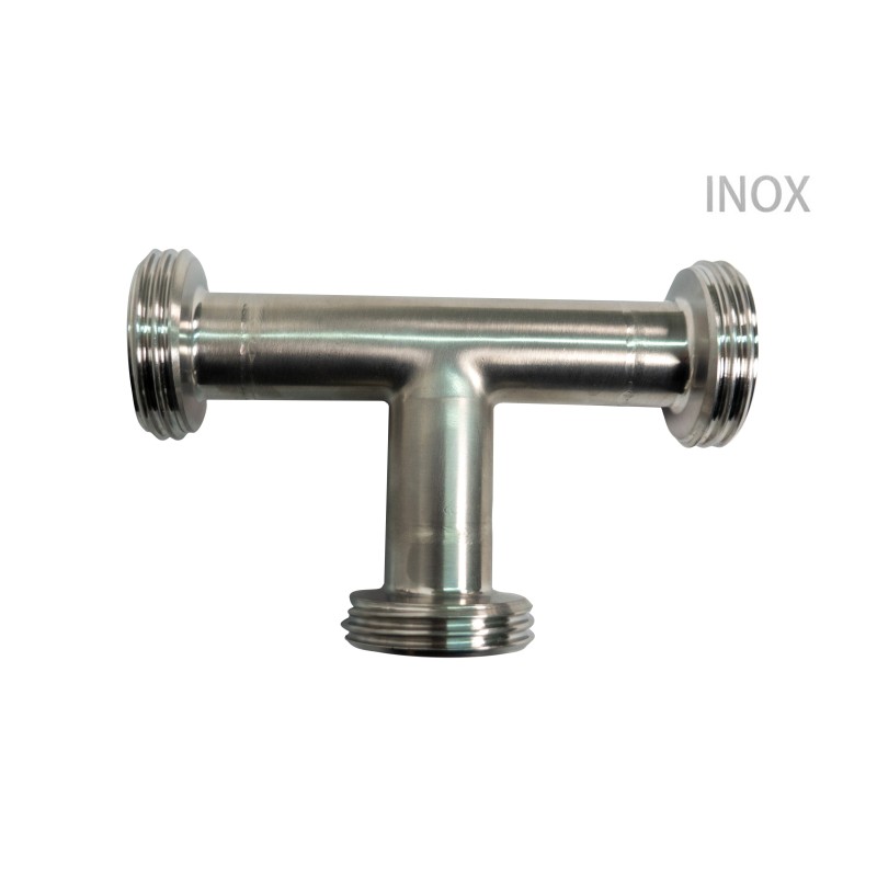 Té inox din 25