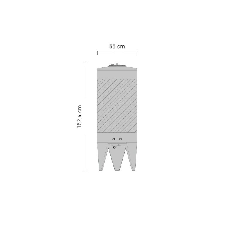 Schéma fermenteur atmosphérique 240 litres