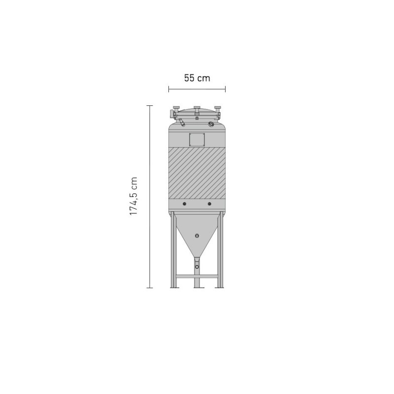 Schéma fermenteur à pression