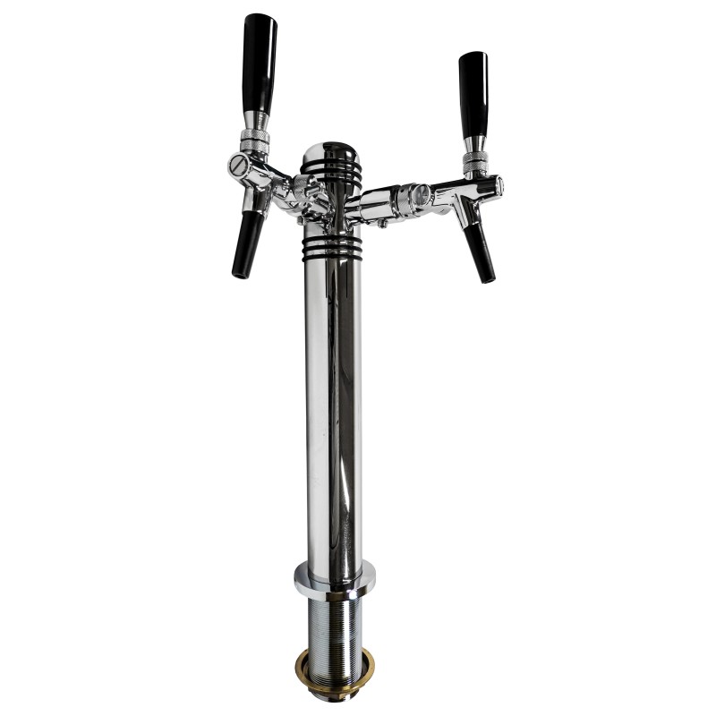 Colonne chromée deux sorties