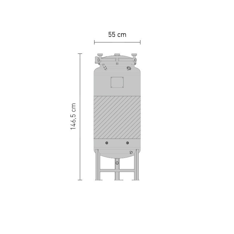 Schéma fermenteur à pression 240 litres