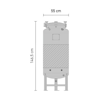 Schéma fermenteur à pression 240 litres