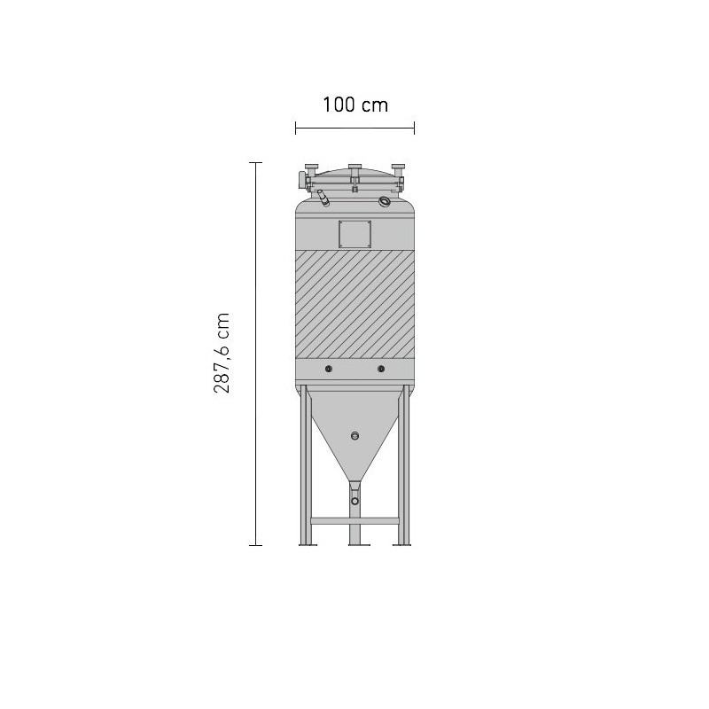 schéma fermenteur à pression 1200 litres
