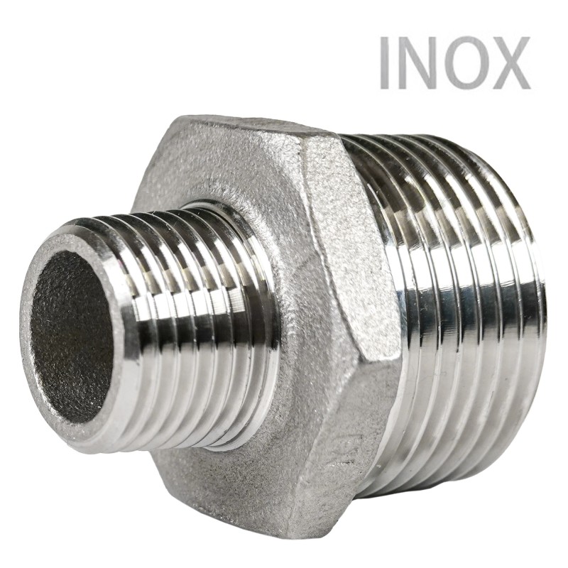 Raccord inox 1" vers 1/2"