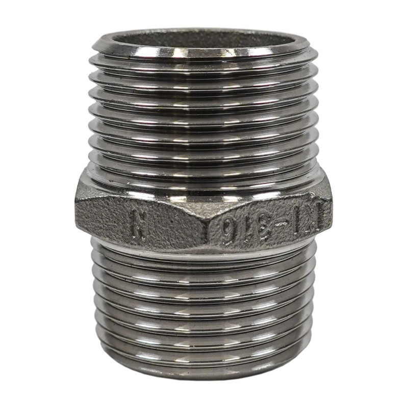 Double raccord Inox filetage mâle 1"